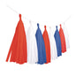 Amscan UK Red, White & Blue Tassel Garland 24cm x 6m