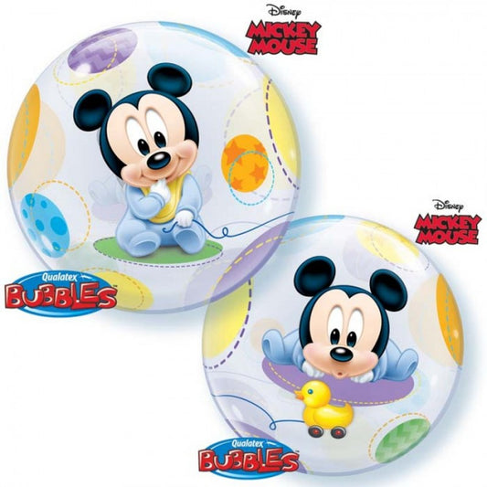 Disney Baby Mickey Mouse 22"/56cm Bubble Balloon
