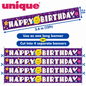 Happy Birthday Smiley Face Banner – 3.6m / 12ft – Cut into 4 Banners
