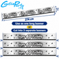Happy 40th Birthday Banner 274cm x 12.5cm – Silver/Black Holographic Party Decoration