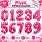 32" Foil Number Balloons 0-9 – Giant Birthday Number Balloon – Gold, Silver, Blue, Pink, Red, Purple, Rose Gold & Rainbow – Air or Helium