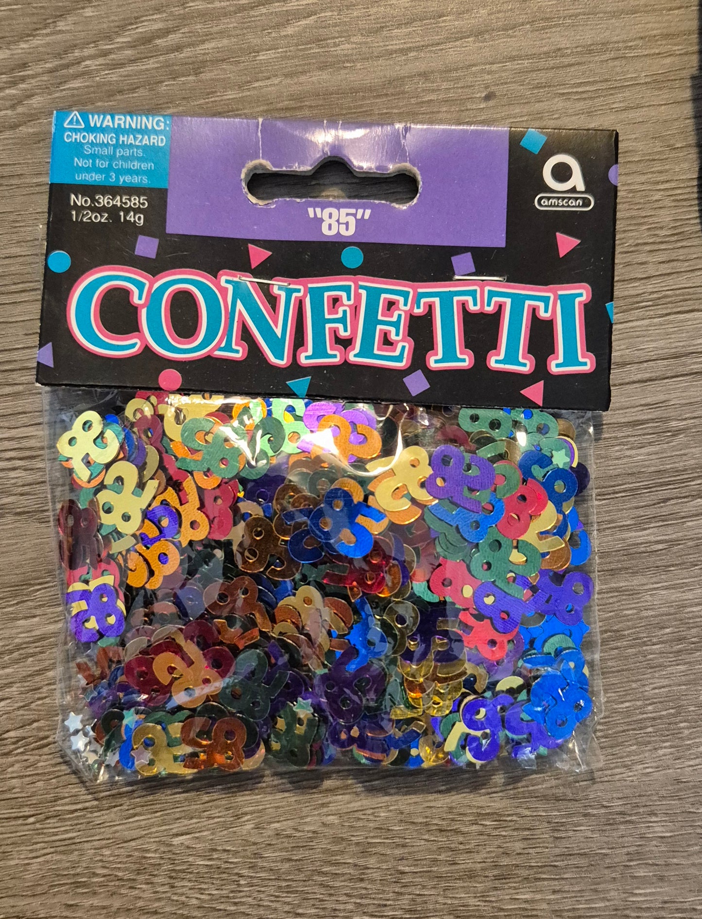 85th Age Multicoloured & Stars Confetti 14g