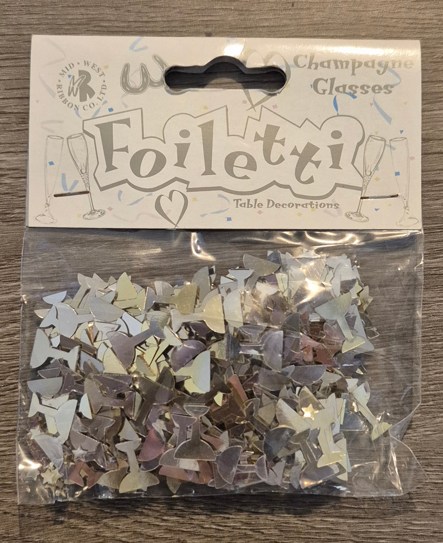Champagne Flutes Gold & Silver Confetti 14g
