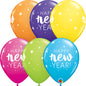 Qualatex New Year Sparkle Tropical Assorted 11" Latex Balloons 25Pc/Bag