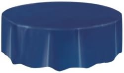 Round Plastic Table Cover 84"/213cm | Navy Blue