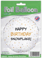 Oaktree 18inch Happy Birthday Snowflake Foil Balloon