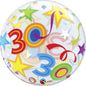 Brilliant Stars 30th 22"/56cm Bubble Balloon