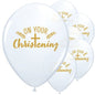 Qualatex On Your Christening White 11" Latex Balloons 25Pc/Bag