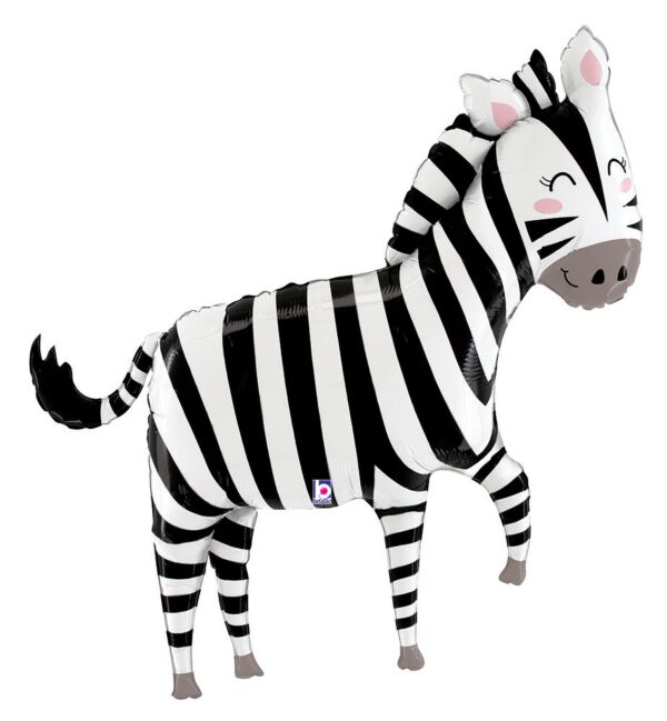 Jungle Zebra Shape 43" Foil Balloon