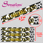 No.1 Football Fan Black, Gold & White Foil Banner – 2.7m / 9ft – Cut into 3 Banners