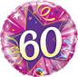 Qualatex shining Star 60 Hot Pink 18" Foil Balloon