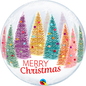 Qualatex Christmas Trees & Snowflakes 22"/56cm Bubble Balloon