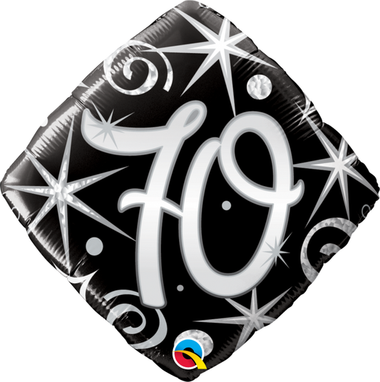 70 Elegant Sparkles & Swirls Diamond 18-inch Foil Balloon