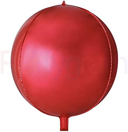 22" Foil Orb Balloon – 4D Round Sphere Balloon – Air or Helium – Birthday, Wedding & Party Decoration – Choice of Colours & Designs