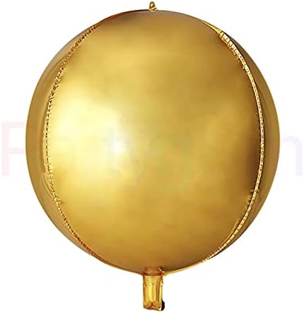 22" Foil Orb Balloon – 4D Round Sphere Balloon – Air or Helium – Birthday, Wedding & Party Decoration – Choice of Colours & Designs