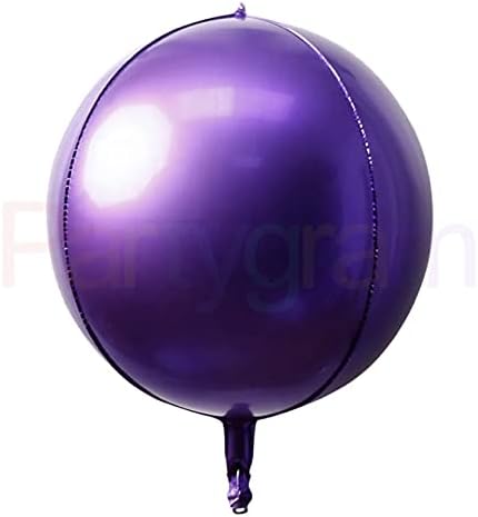 22" Foil Orb Balloon – 4D Round Sphere Balloon – Air or Helium – Birthday, Wedding & Party Decoration – Choice of Colours & Designs