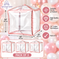 Anagram 15" Clear Rose Gold Trim Cubez Foil Balloons – Pack of 3