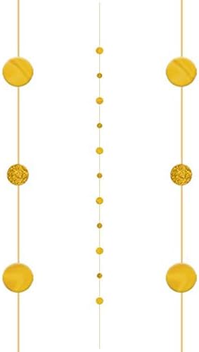 Amscan Balloon Fun Strings 1.82m Gold Glitter Dots