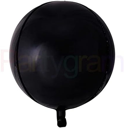 22" Foil Orb Balloon – 4D Round Sphere Balloon – Air or Helium – Birthday, Wedding & Party Decoration – Choice of Colours & Designs