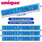 Happy 13th Birthday Blue Holographic Banner – 2.74m (9ft) – Cut into 3 Banners