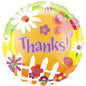 Thanks Summer Flower Garden 18" Round Foil Balloon