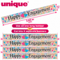 Happy Engagement Holographic Banner – 3.65m / 12ft – Cut into 4 Banners