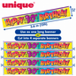 Happy 30th Birthday Banner – 3.6m / 12ft – Cut into 4 Banners