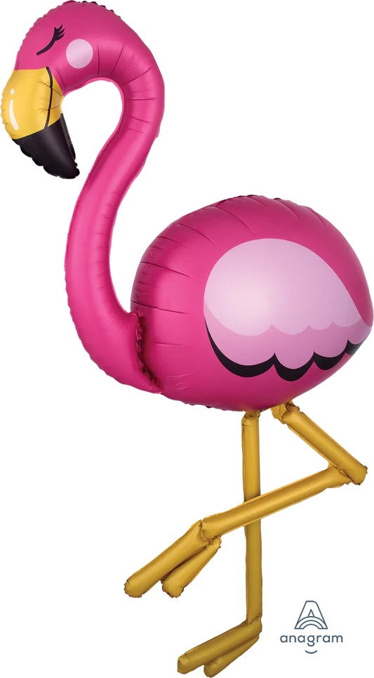 Anagram Airwalker Summer Flamingo 68" Foil Balloon