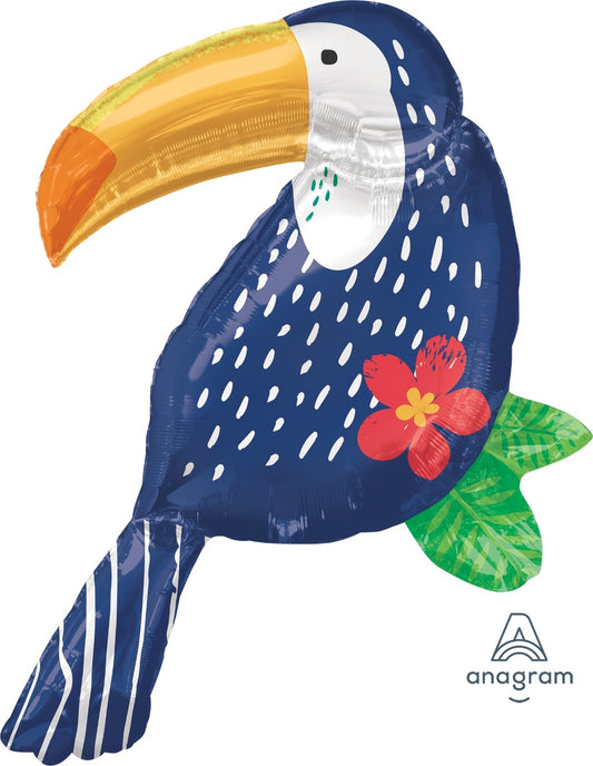 Anagram Tropical Jungle Toucan SuperShape 37" Foil Balloon