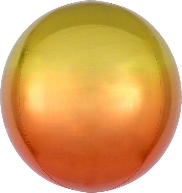 Ombre Yellow & Orange Round Orbz XL 15" / 38cm Balloon