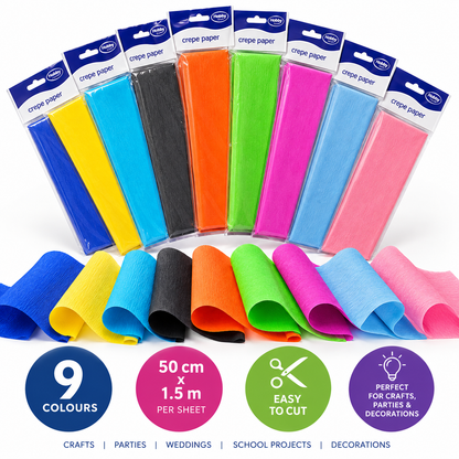 County Stationary Crepe Paper Sheet, 50 cm x 1.5 m