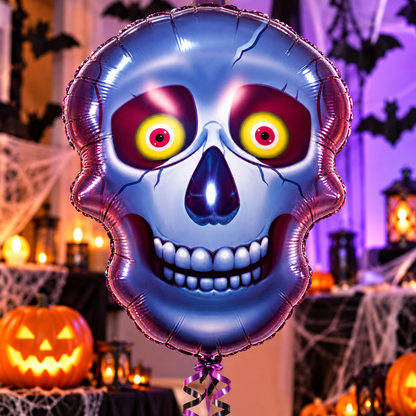 Halloween Blue Skull 25" Foil Balloon – Air or Helium