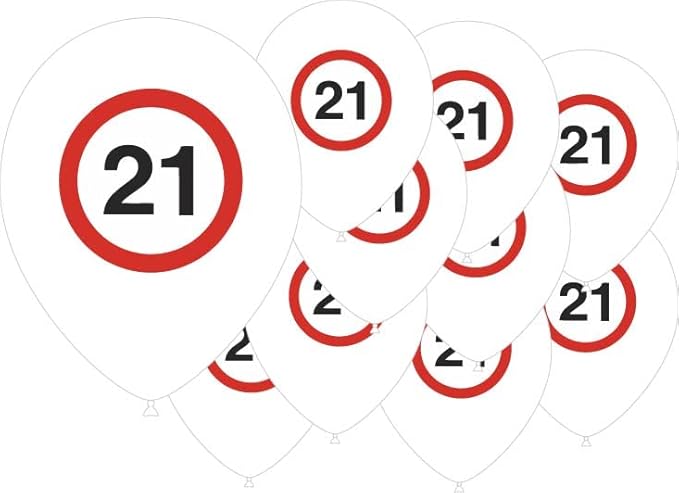 Birthday Speed Sign Printed 12" Latex Balloons - 10ct