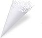 CLUB GREEN Confetti Cone Laser Flower 10pc Card, White, 31.5 x 17.5 x 0.3 cm