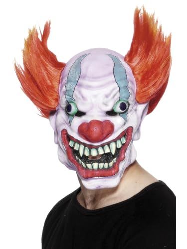Smiffy's clown mask with hair, one size for adults
