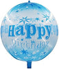 22" Foil Orb Balloon – 4D Round Sphere Balloon – Air or Helium – Birthday, Wedding & Party Decoration – Choice of Colours & Designs