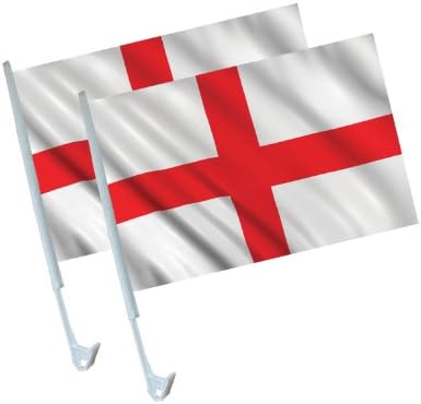 amscan St George’s England Car Flags 2 Pieces England Car Flags