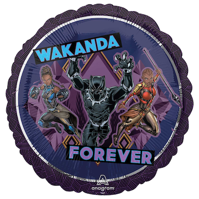Anagram Marvel Avengers Black Panther Wakanda Forever 18" Foil Balloon