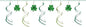 Amscan St. Patrick's Day Swirl Garlands with Shamrock Design 3.6m