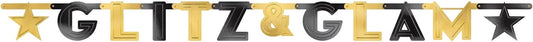Amscan Hollywood Glitz & Glam Letter Banner Kit 2.1m