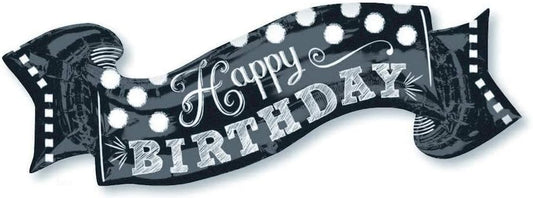 Anagram Chalkboard Happy Birthday 40" Foil Balloon