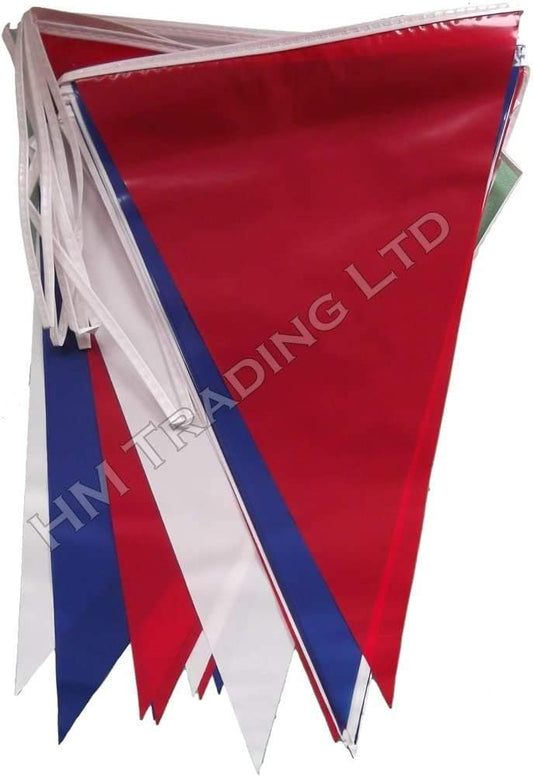 Heaton Party Red, White & Blue Bunting 20 Flags 30cm
