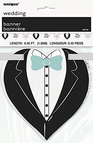 Paper Cutout Mr. & Mrs. Wedding Garland 6.45ft Unique Party