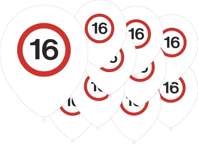 Birthday Speed Sign Printed 12" Latex Balloons - 10ct