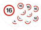 Birthday Speed Sign Printed 12" Latex Balloons - 10ct