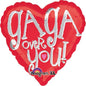Anagram Love Gaga Over You 18" Heart Foil Balloon