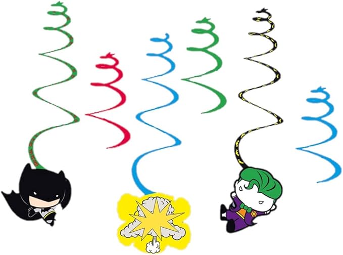 Child DC Batman Vs Joker Paper Swirl Decorations
