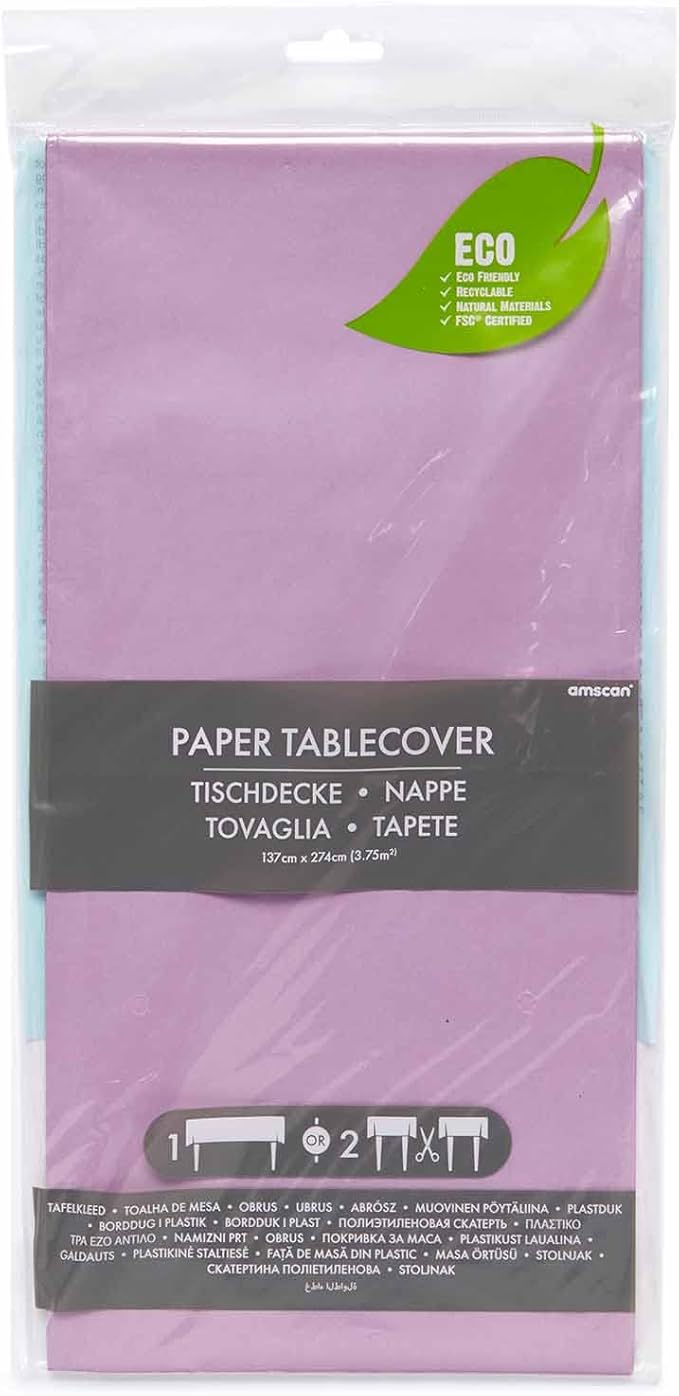 Rectangle Plastic Table Cover 54" x 108" | Lavender