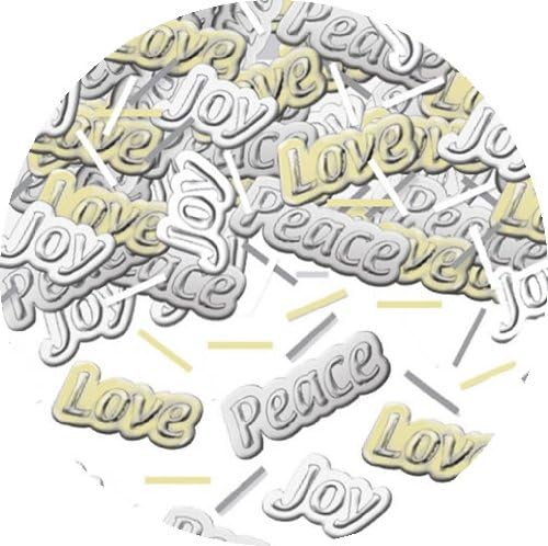 Grace Love Joy Embossed Gold & Silver Confetti 14g