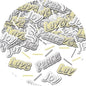 Grace Love Joy Embossed Gold & Silver Confetti 14g